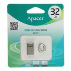 Флешка Apacer AH111, 32 Гб, USB2.0, чт до 25 Мб/с, зап до 15 Мб/с, цвет серебро - Фото 4