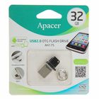 Флешка OTG Apacer AH175, 32 Гб, USB2.0, USB/microUSB, чт до 25Мб/с, зап до 15Мб/с, черная - Фото 4