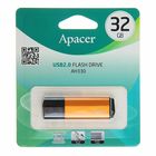 Флешка Apacer AH330, 32 Гб, USB2.0, чт до 25 Мб/с, зап до 15 Мб/с, оранжевая - Фото 3