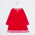 Платье для девочки "Вишенка", рост 74 см (48), цвет красный, принт клетка (арт. ДПД917067_М) - Фото 2