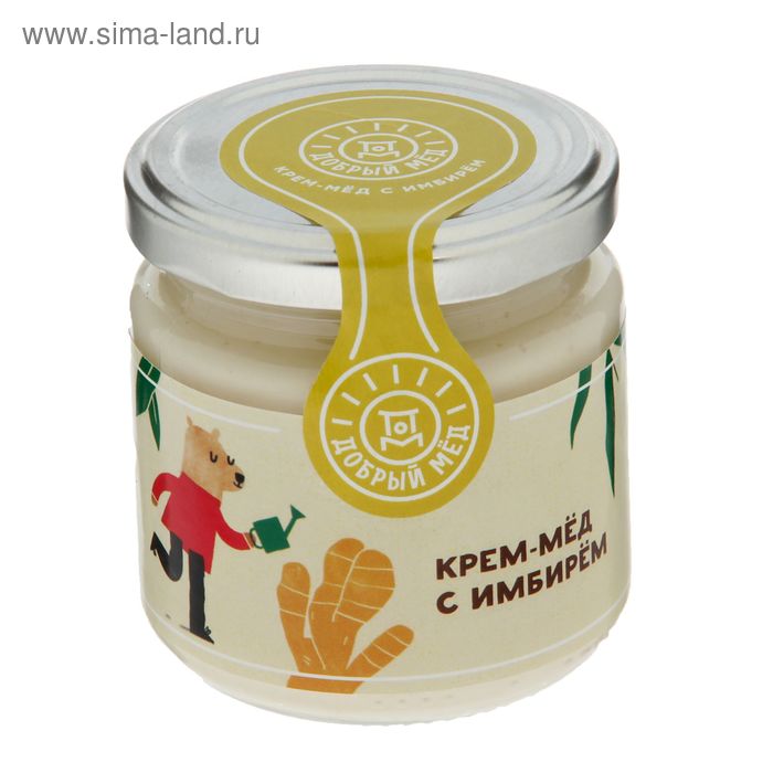 Крем-мёд с имбирем ТМ Добрый мёд, 220 гр - Фото 1