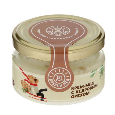 Крем-мёд с кедровым орехом ТМ Добрый мёд, 120 гр