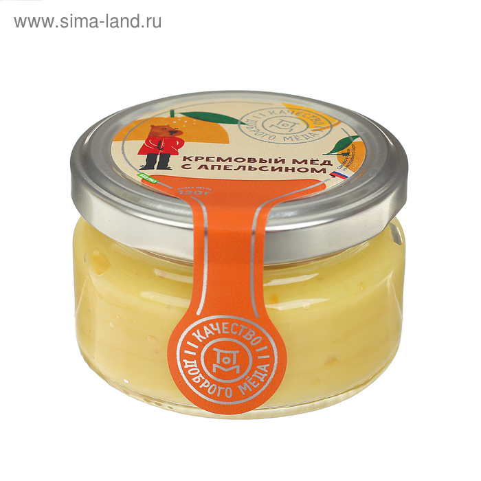 Крем-мёд с апельсином ТМ Добрый мёд, 120 гр - Фото 1