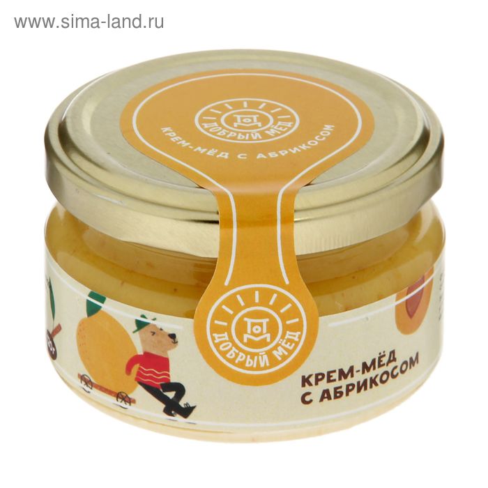 Крем-мёд с курагой ТМ Добрый мёд, 120 гр - Фото 1