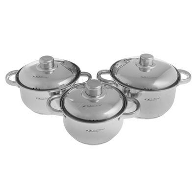 УЦЕНКА Набор кастрюль: ГРЕТТА 1.8 л + 2.5 л + 4.5 л