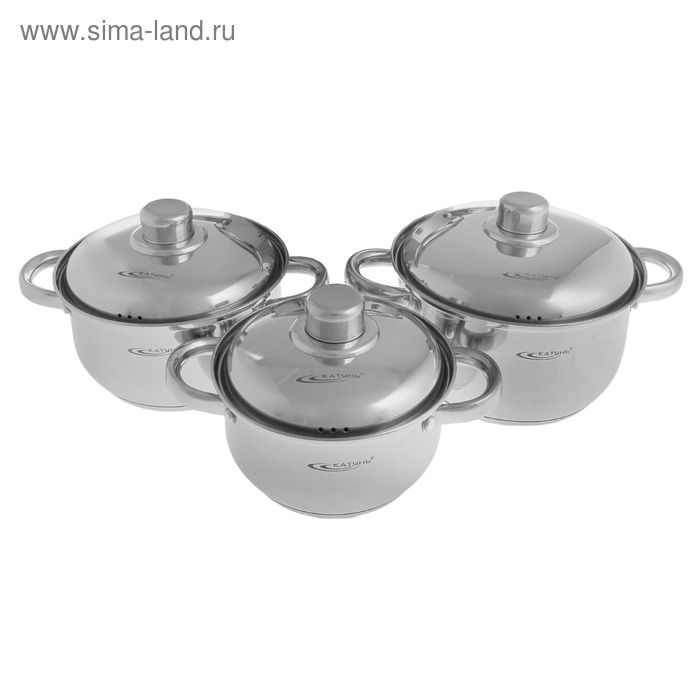 УЦЕНКА Набор кастрюль: ГРЕТТА 1.8 л + 2.5 л + 4.5 л - Фото 1