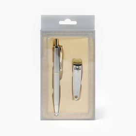 Набор подарочный 2 в 1, ручка, кусачки  (артикул 1456458)  большой выбор товаров оптом и в розницу по низким ценам с доставкой