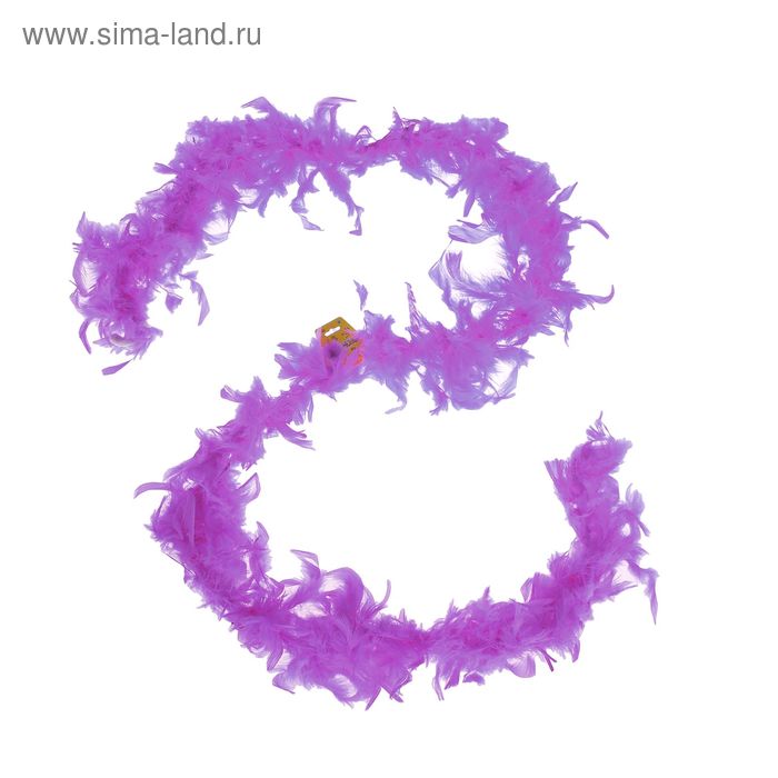 Карнавальный шарф-перо 180 см, 60 г, цвет фиолетовый - Фото 1