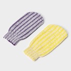 Мочалка - варежка для тела массажная Доляна, 19×11 см, жёсткая, МИКС - Фото 4