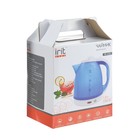 Чайник электрический Irit IR-1231, пластик, 1.8 л, 1500 Вт, бело-голубой - Фото 9