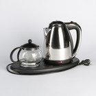 Чайник электрический Irit IR-1502, металл, 1.8 л, 1500 Вт, заварник 0.8 л, серебристый - фото 8347955