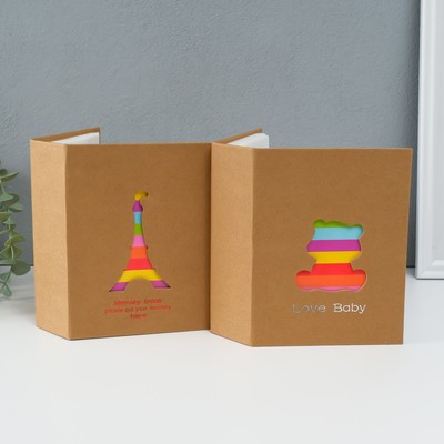 Фотоальбом на 100 фото 10×15 см «Радужный рисунок», 23.5×17×5 см, МИКС