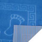Коврик для ног прорезиненный, размер 50х70 см, цвет голубой, нано-микрофибра - Фото 3