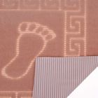 Коврик для ног прорезиненный, 50х70 см св-беж нано-микрофибра п/э100% - Фото 3