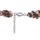 Набор 3 предмета: серьги, бусы, браслет «Яшма красная» крошка через шар №10 - Фото 3