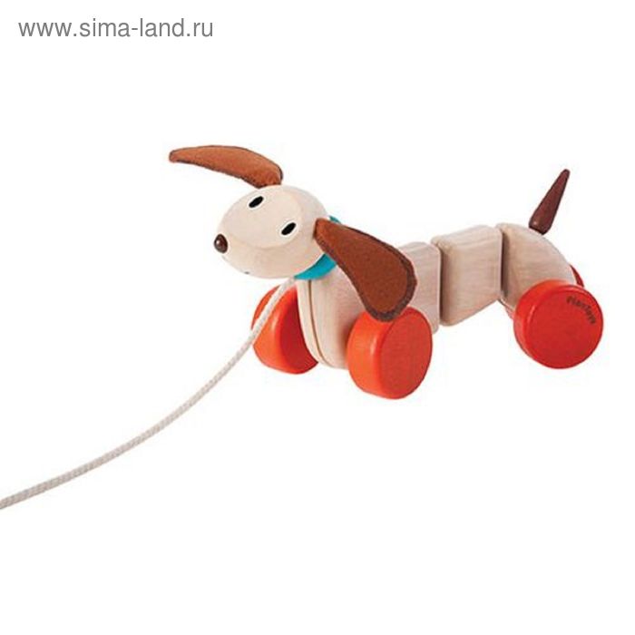 Игрушка-каталка на верёвочке «Счастливый пёс» - Фото 1