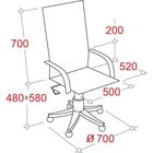 Кресло для руководителя EChair 628 TR, Коричневое (рециклированная кожа/пластик) - Фото 3