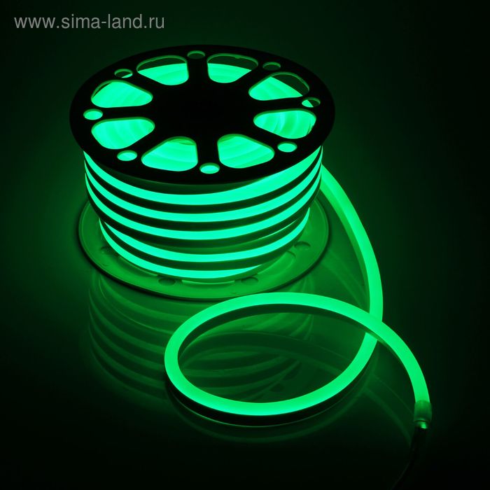 Гибкий неон, 15x25 мм, 25 м, LED/м-120-SMD2835-220V, ЗЕЛЕНЫЙ - Фото 1