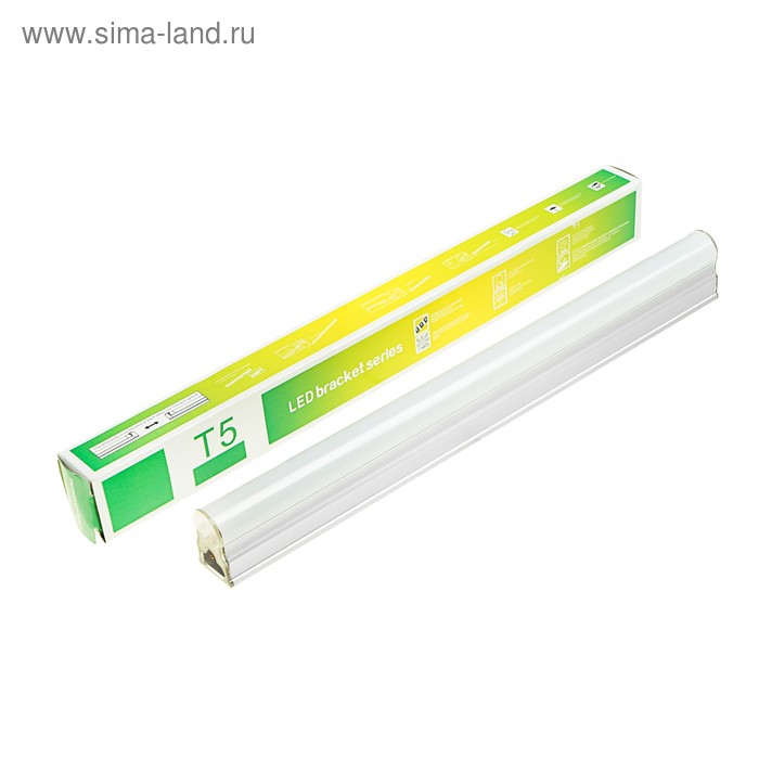 Светильник Т5, 5 Вт, 450 Лм, 300мм, 3000 K, 165-265 В, LED18, SMD 5630, теплый свет, AC - Фото 1