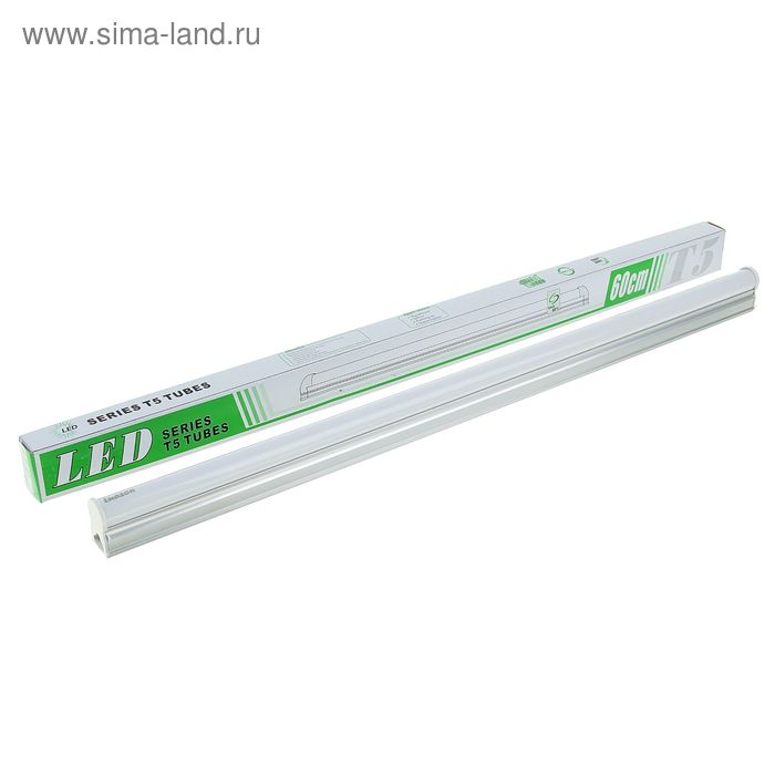 Светильник Т5, 9 Вт, 810 Лм, 600 мм, 3000 K, 165-265 В, LED 34, SMD 5630, AC - Фото 1