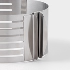 Форма для выкладки и выпечки с регулировкой размера Доляна, d=16-20 см, серебристая - Фото 3