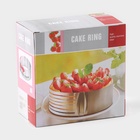 Форма для выкладки и выпечки с регулировкой размера Доляна, d=16-20 см, серебристая - Фото 5