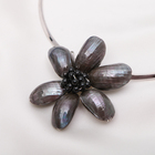 Чокер "Перламутр" цветок, цвет серый, 30см - Фото 2