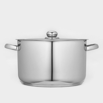 Кастрюля Amet «Профи», 10 л, d=28 см, цельнотянутая, капсульное дно, индукция, нержавеющая сталь