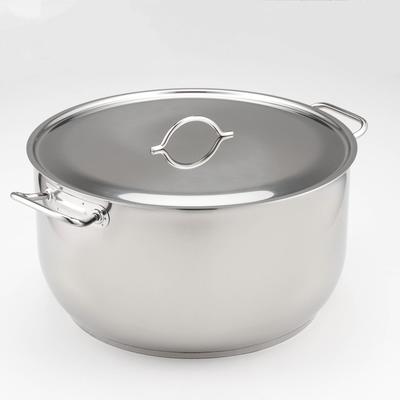 Кастрюля из нержавеющей стали цельнотянутая «Профи», 35 л, d=45 см, капсульное дно, индукция