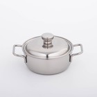 Кастрюля «Классика», 1 л, d=16 см, металлическая крышка - Фото 1