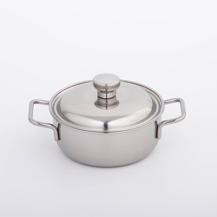 Кастрюля «Классика», 1 л, d=16 см, металлическая крышка - Фото 1