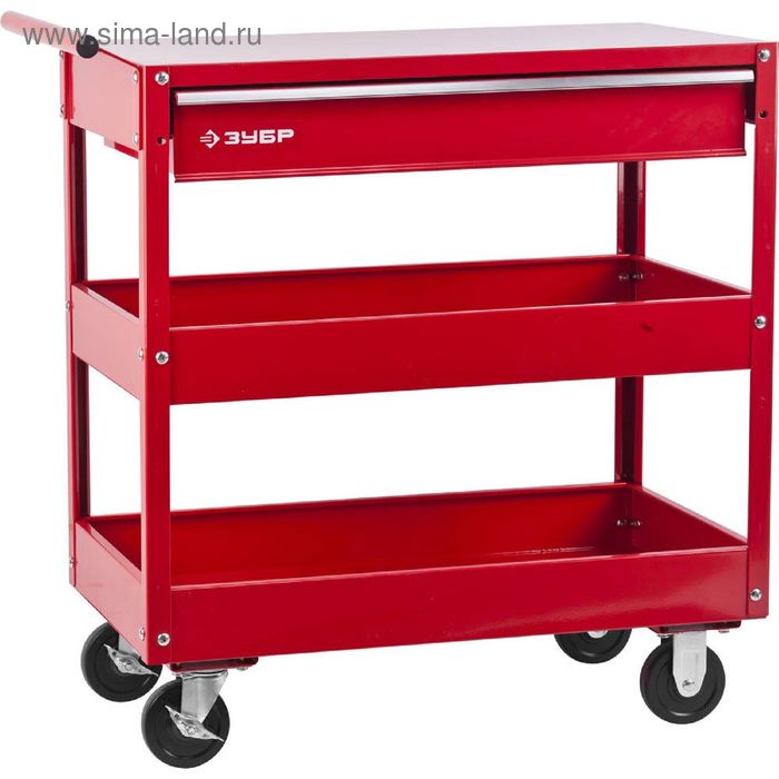 Тележка «ЗУБР» МАСТЕР, инструментальная, 1 ящик, 2 полки, 737×383×785 мм - Фото 1