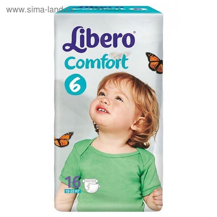 Подгузники Libero Confort Extra Large 6 (12-22 кг), 16 шт - Фото 1