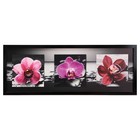 Картина "Тёмно-розовые орхидеи" 42х107 см рамка микс - фото 8492860