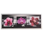 Картина "Тёмно-розовые орхидеи" 42х107 см рамка микс - Фото 5
