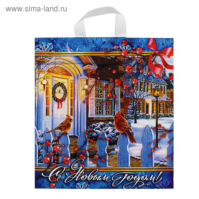 Пакет "Дворик", полиэтиленовый с петлевой ручкой, 40х42 см, 45 мкм - Фото 1