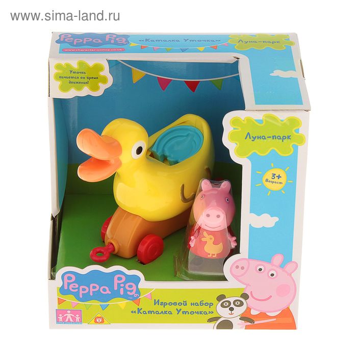 Игровой набор "Каталка Уточка" с фигуркой т.м. Peppa Pig 31010 - Фото 1