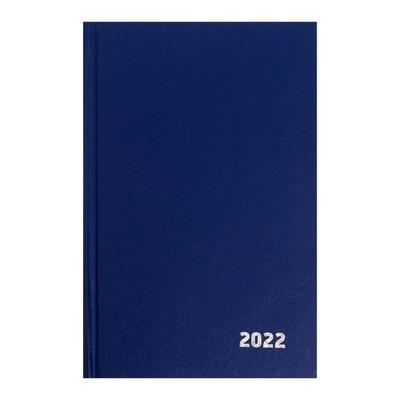 Ежедневник датированный А5 на 2022 г, 168 листов, обложка бумвинил, синий
