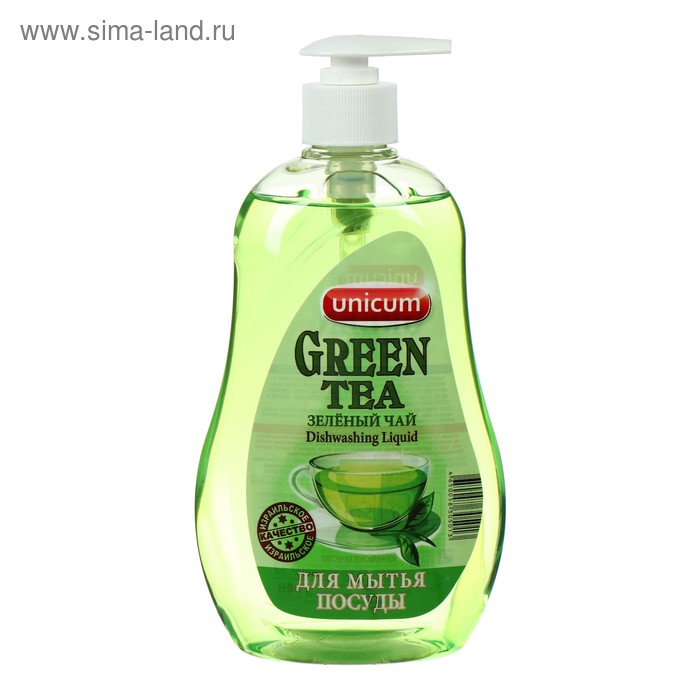 Средство для мытья посуды Unicum "Зелёный чай", 550 мл - Фото 1