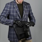 Планшет мужской на молнии, 2 отдела, 2 наружных кармана, цвет чёрный - Фото 6