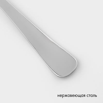Ложка столовая «Росинка», длина 19.5 см, толщина 1.8 мм, нержавеющая сталь, серебристая
