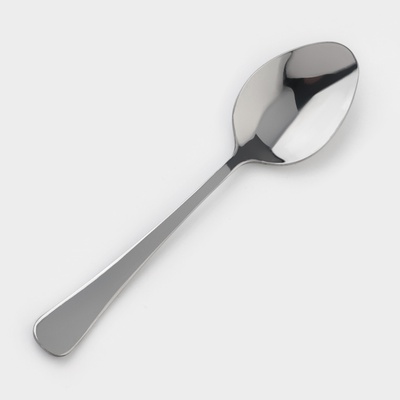 Ложка чайная «Росинка», длина 13.7 см, толщина 1.8 мм, цвет серебряный