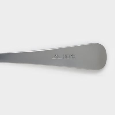 Ложка чайная «Росинка», длина 13.7 см, толщина 1.8 мм, цвет серебряный