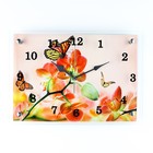 Часы-картина настенные, серия: Цветы, "Орхидеи и бабочки", 25 х 35 см - фото 2848576