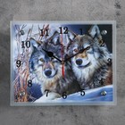 Часы настенные, серия: Животный мир, "Два волка", 20х25  см - фото 317930615
