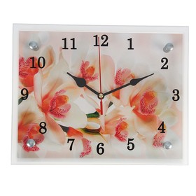 Часы настенные, серия: Цветы, "Орхидея", 20х25  см