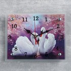 Часы настенные, серия: Животный мир, "Лебеди", 20х25  см - Фото 1