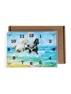 Часы-картина настенные, интерьерные «Лошади в море», бесшумные, 25×35 см 1639557