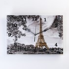 Часы-картина настенные, серия: Город, "Эйфелева башня", 25х35  см - фото 300972024