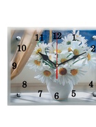 Часы-картина настенные, интерьерные «Ромашки», бесшумные, 25×20 см 1639427